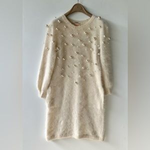 Vtg Krizia Maglia for I. Magnin Amgora dress with Pearls, size 42, US 6
